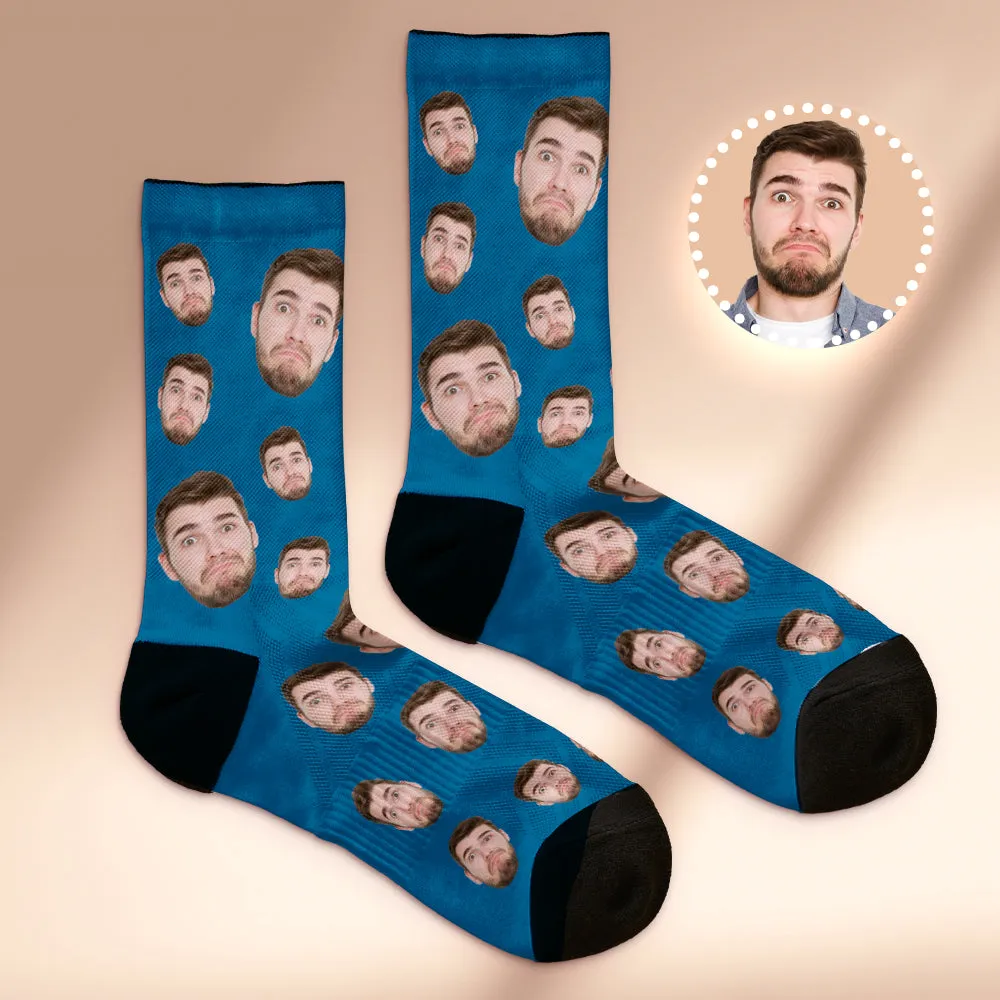 Custom Face Socks, Fun Socks For Men, Christmas Golf Gift, Golf Gift For Men