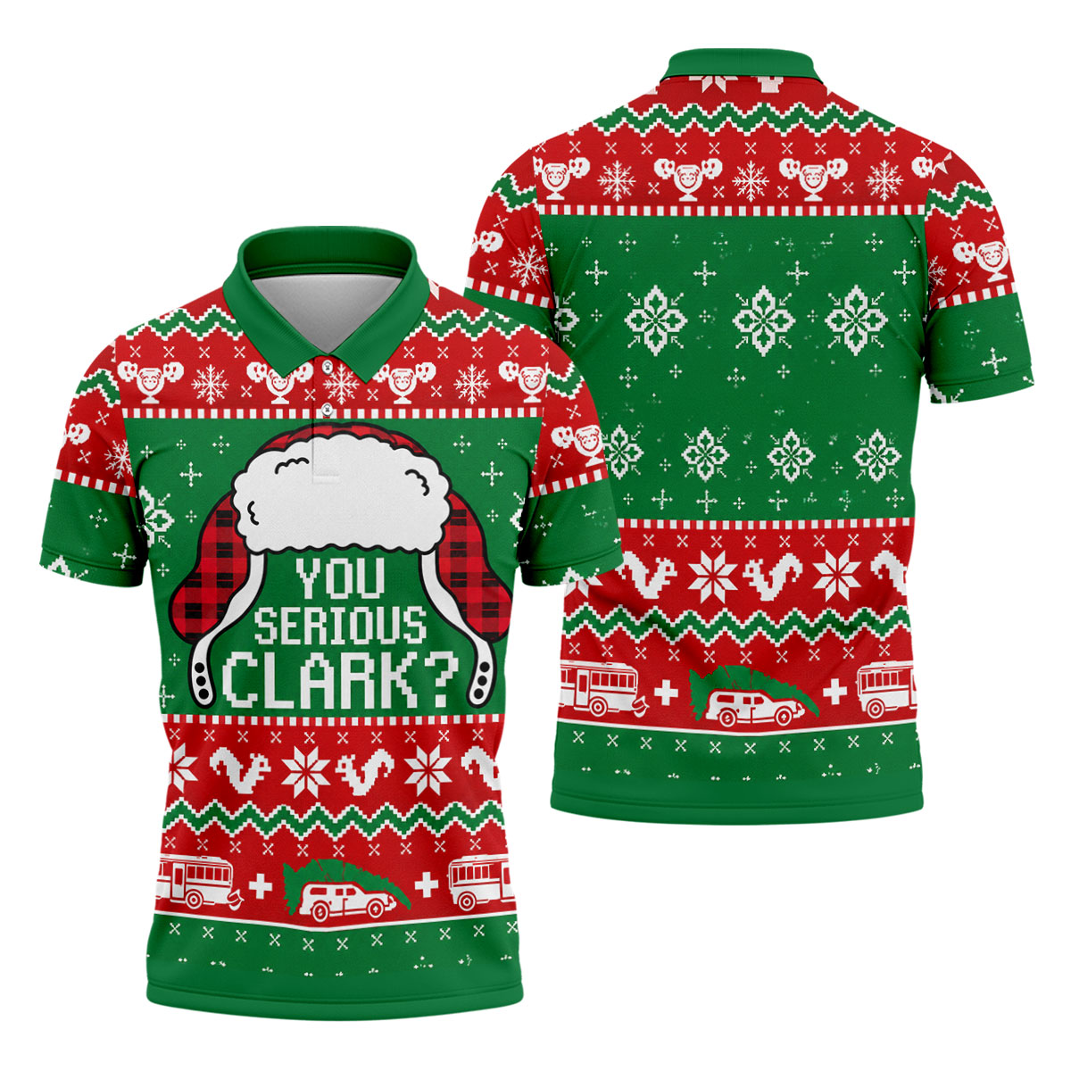Christmas You Serious Clark Golf Shirt, Golf Shirts For Men, Funny Mens Golf Shirts