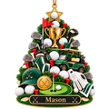 Custom Name Golf Christmas Tree Acrylic Ornament, Christmas Gifts, Golf Lover Gifts