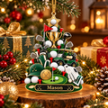Custom Name Golf Christmas Tree Acrylic Ornament, Christmas Gifts, Golf Lover Gifts