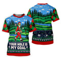 Christmas Your Hole Is My Goal Golf Shirt, Ladies Golf Shirts, Golf Shirts For Women