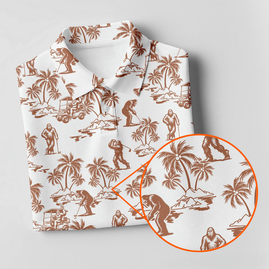 Funny Sasquatch Tropical Golf Shirts, Ladies Sleeveless Tops, Ladies Golf Shirts, Golfing Apparel
