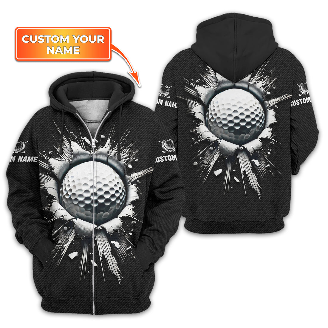 Personalized Black Golf Polo Shirt, Golf Shirt, Gift For Golfers