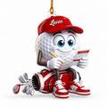 Custom Name Golf Scorecard Acrylic Ornament, Christmas Ornaments, Holiday Keepsake