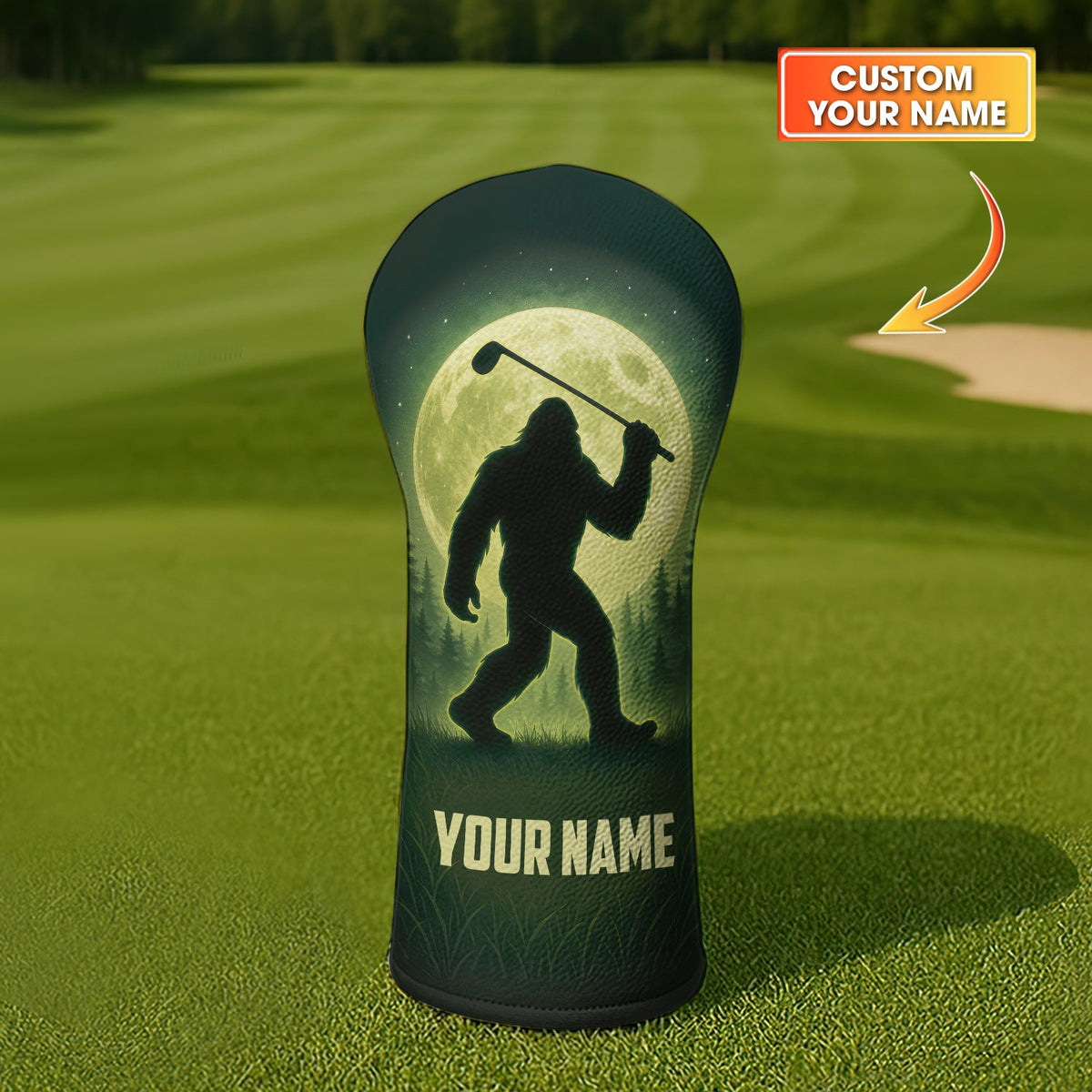 Personalized Bigfoot Golf Head Cover - Golf Gift For Men