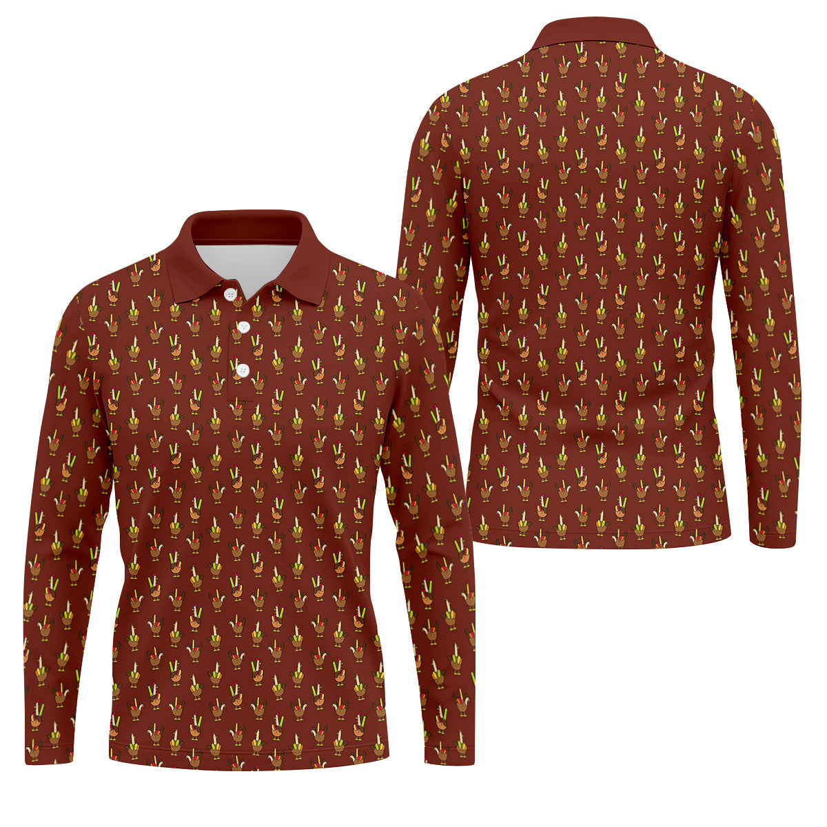 STYLE:Long Sleeve Polo Shirt