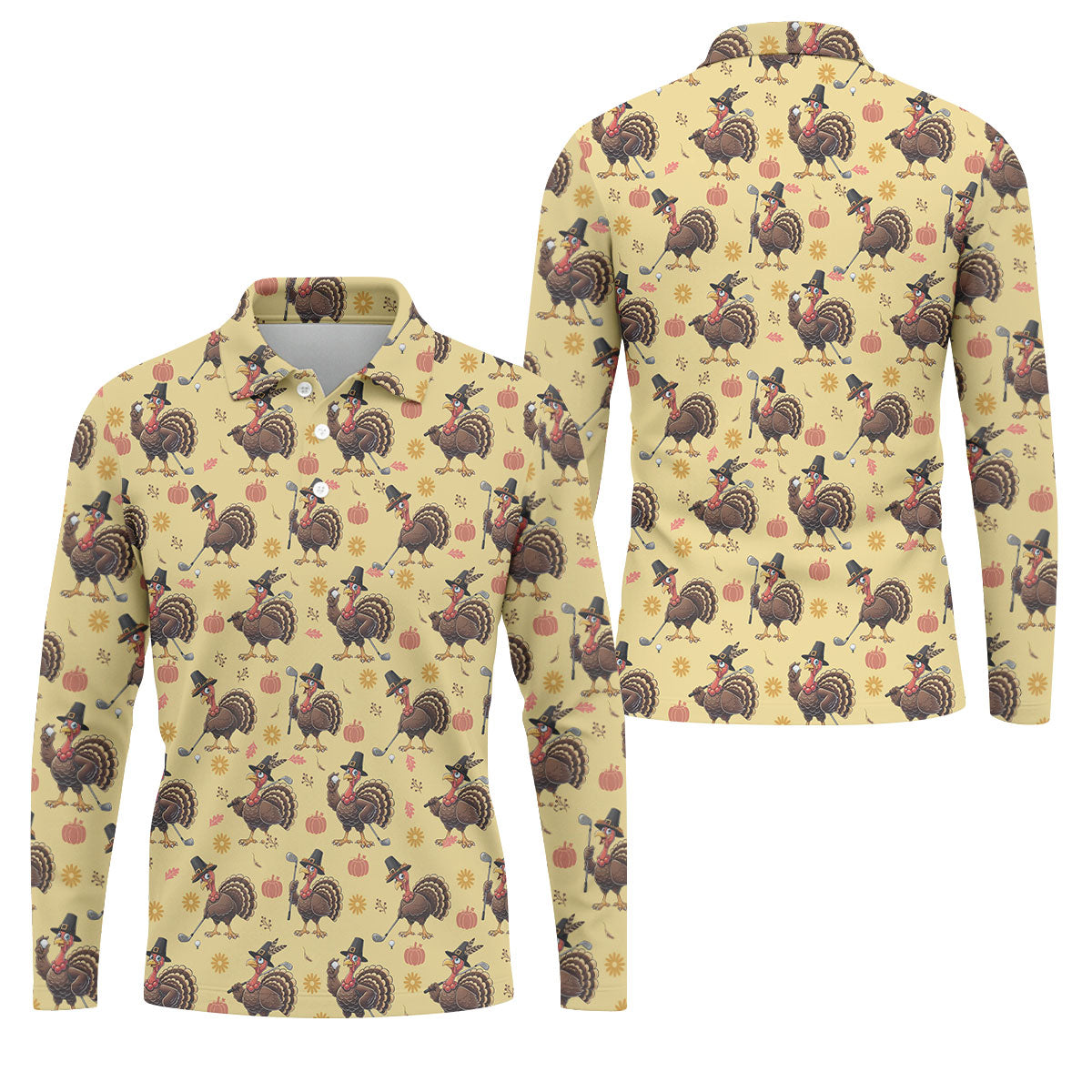 STYLE:Long Sleeve Polo Shirt