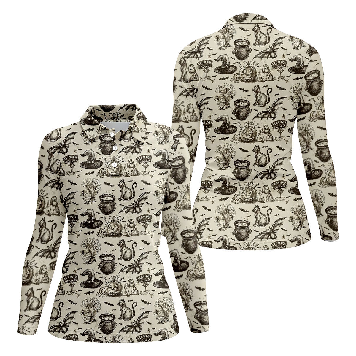 STYLE:Long Sleeve Polo Shirt