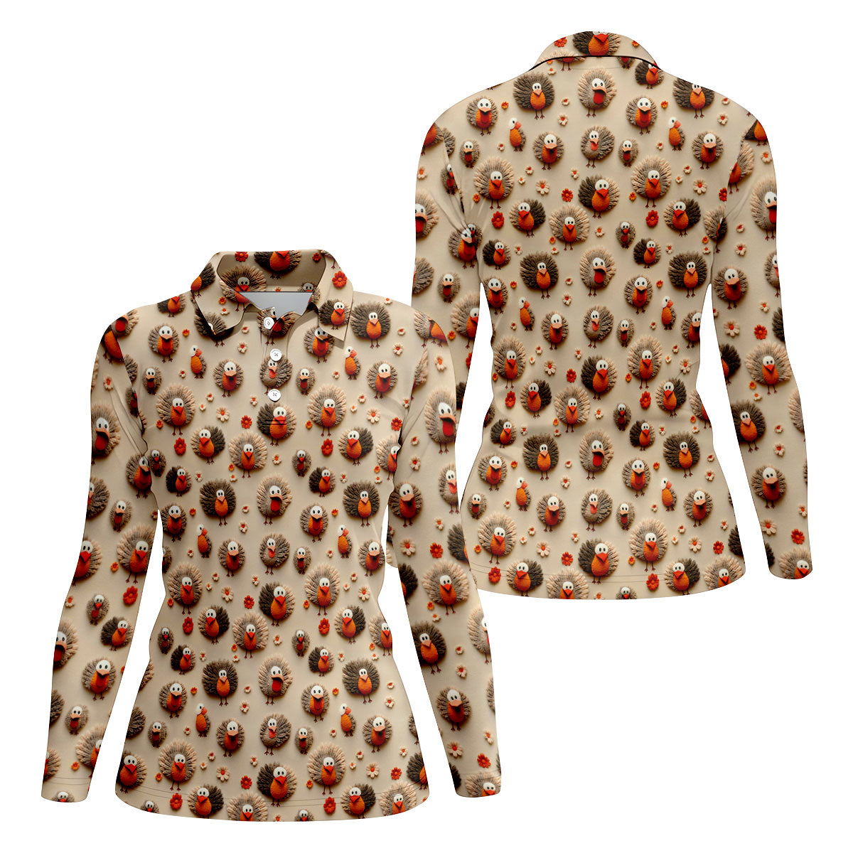 STYLE:Long Sleeve Polo Shirt