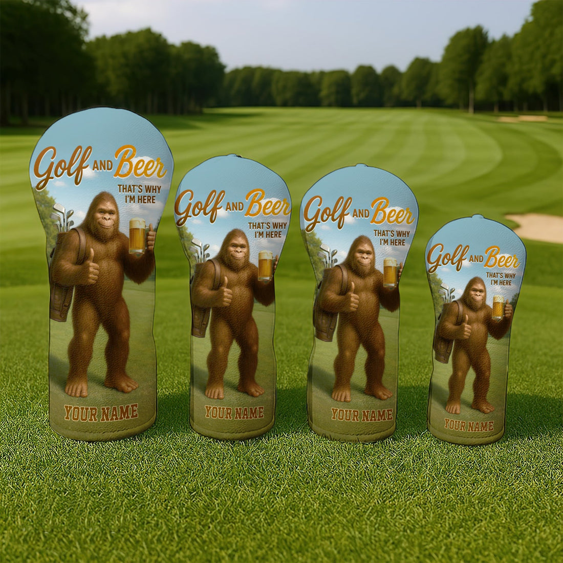 Bigfoot Golf And Beer Head Cover - Custom Golf Headcovers