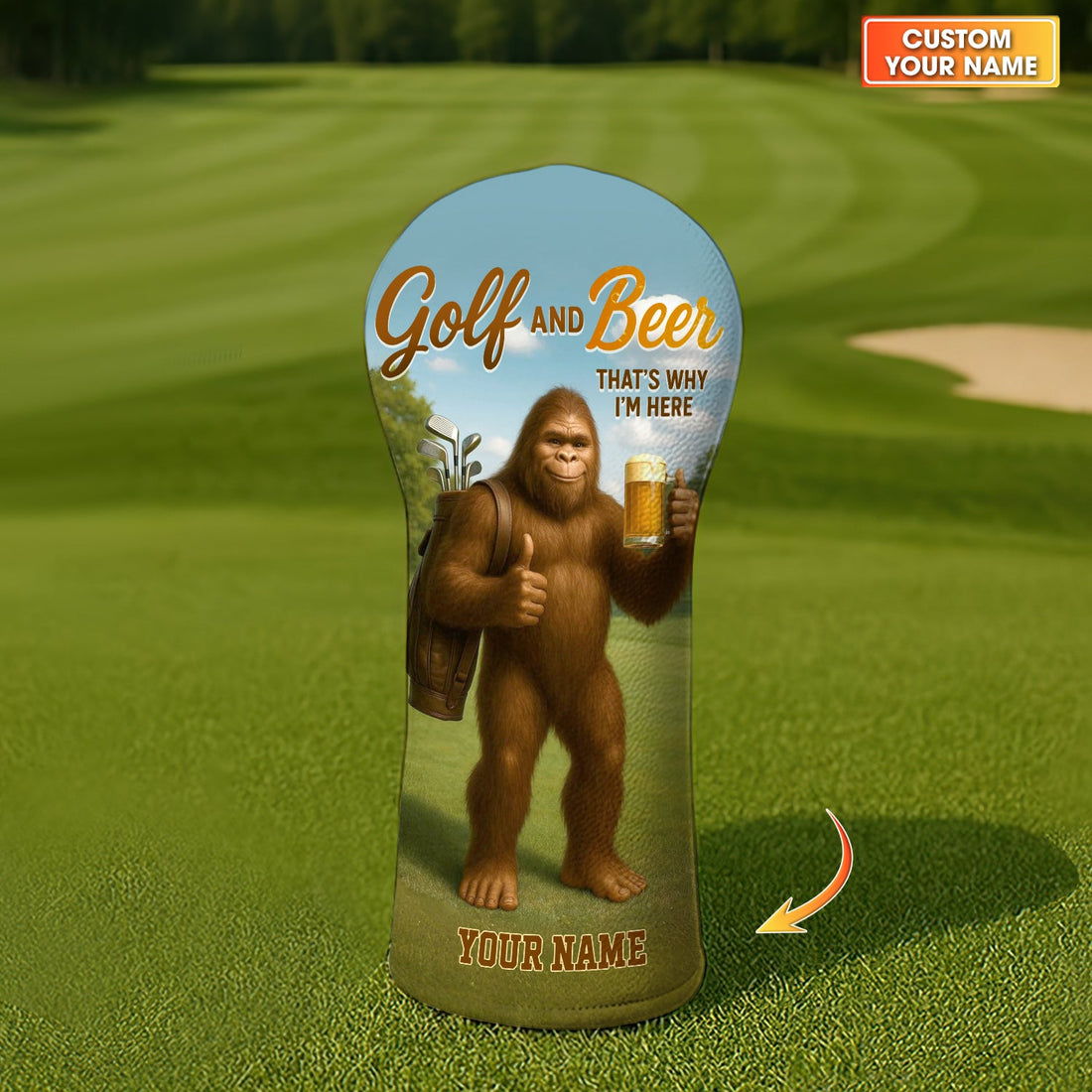 Bigfoot Golf And Beer Head Cover - Custom Golf Headcovers