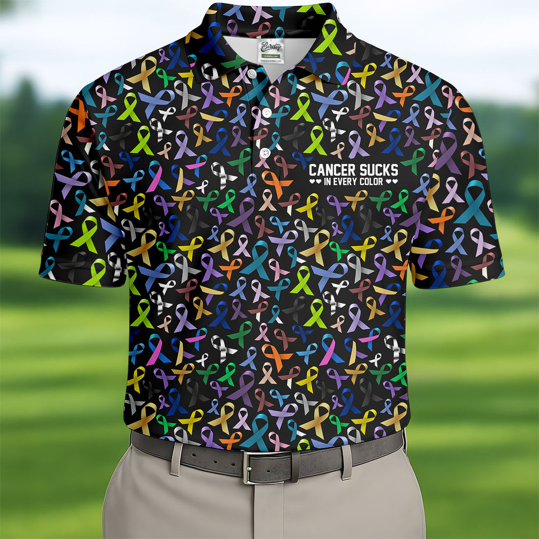 Cancer Sucks In Every Color Golf Shirt, Cancer Awareness Shirt, Couple Golf Shirt, Matching Golf Shirt