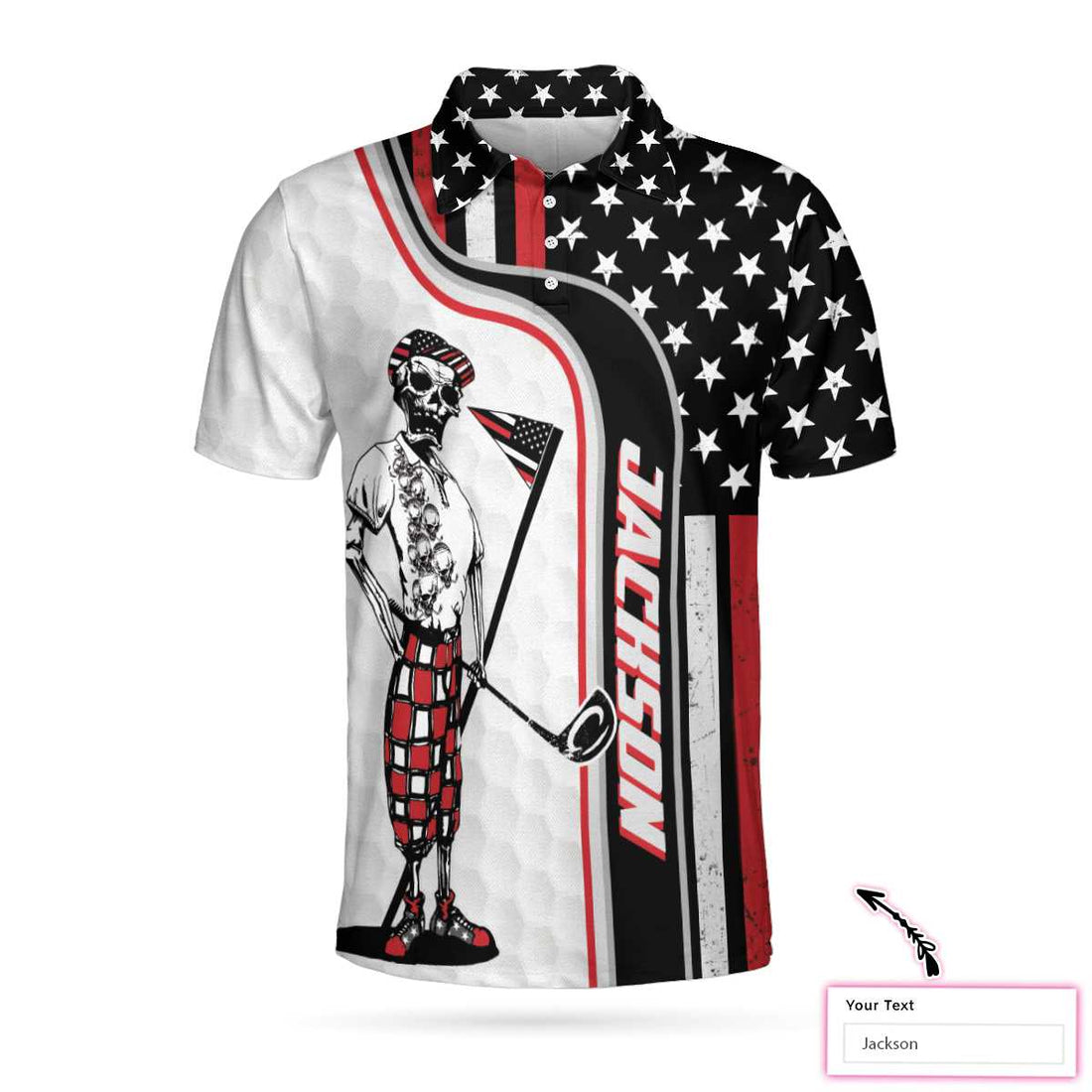 Ghost Golfer Men's Polo Shirt, Golfing Apparel, Mens Golf Gift