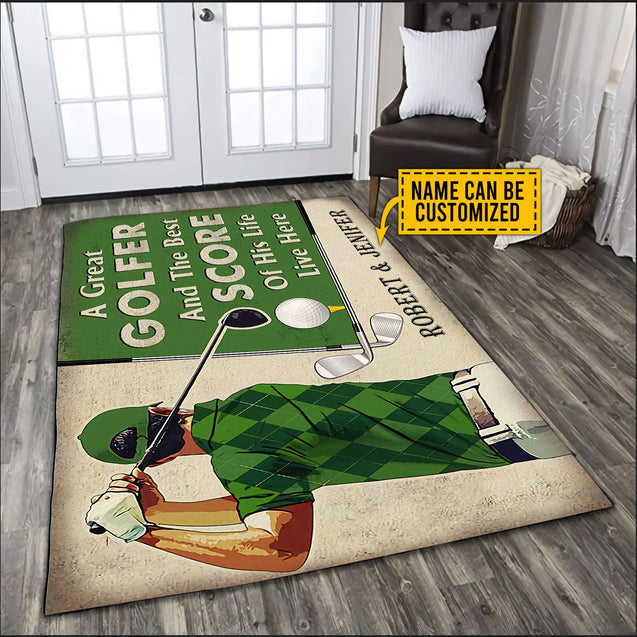 A Great Golfer Golf Rug, Gift For Golfers, Golf Decor