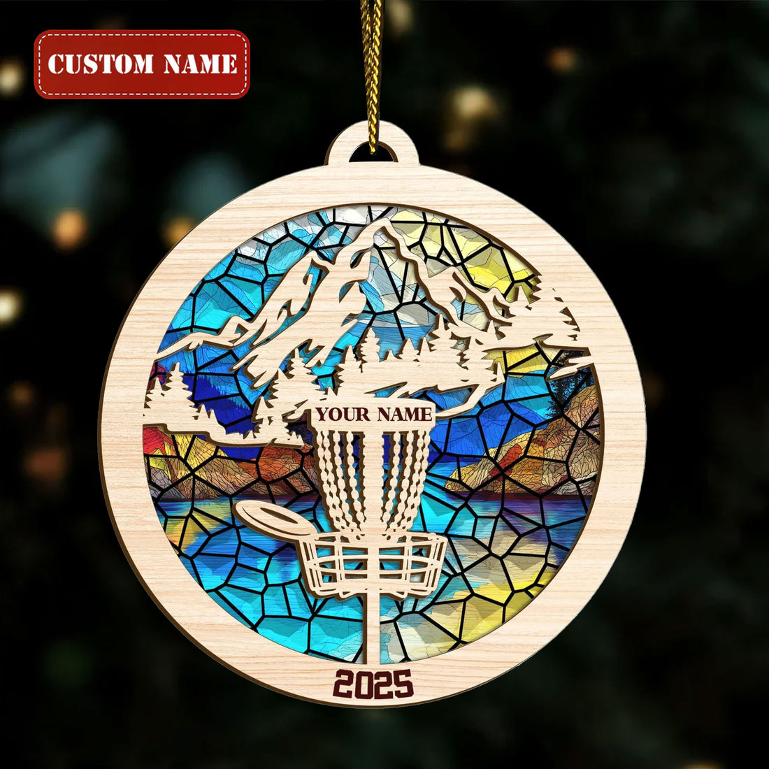 Personalized Disc Golf Christmas Ornament 2025, Wood And Acrylic Ornaments, Gifts For Disc Golfers