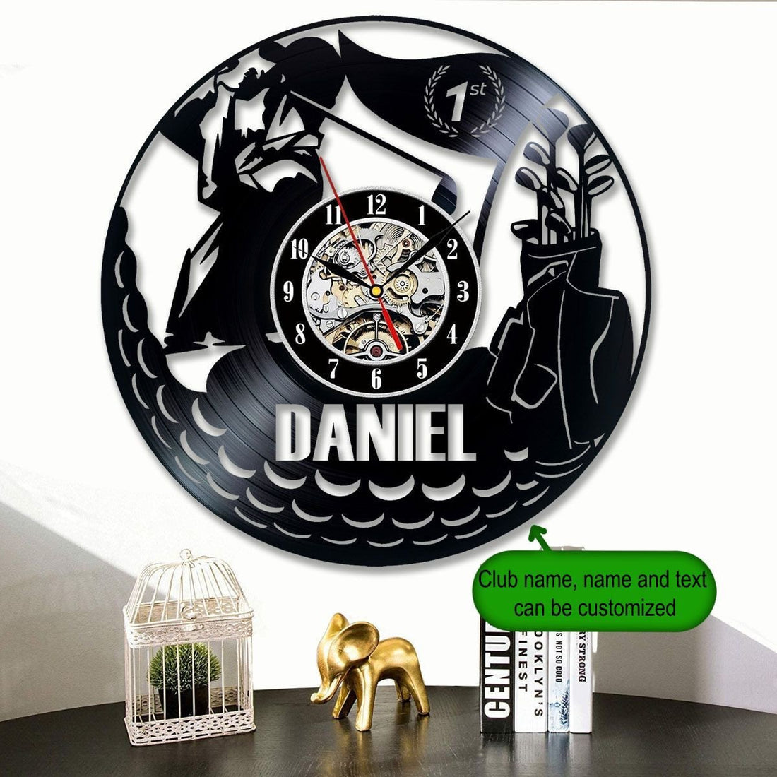 Custom Metal Golf Clock, Golf Wall Vinyl Clock, Golf Wall Art, Gift For Golfer