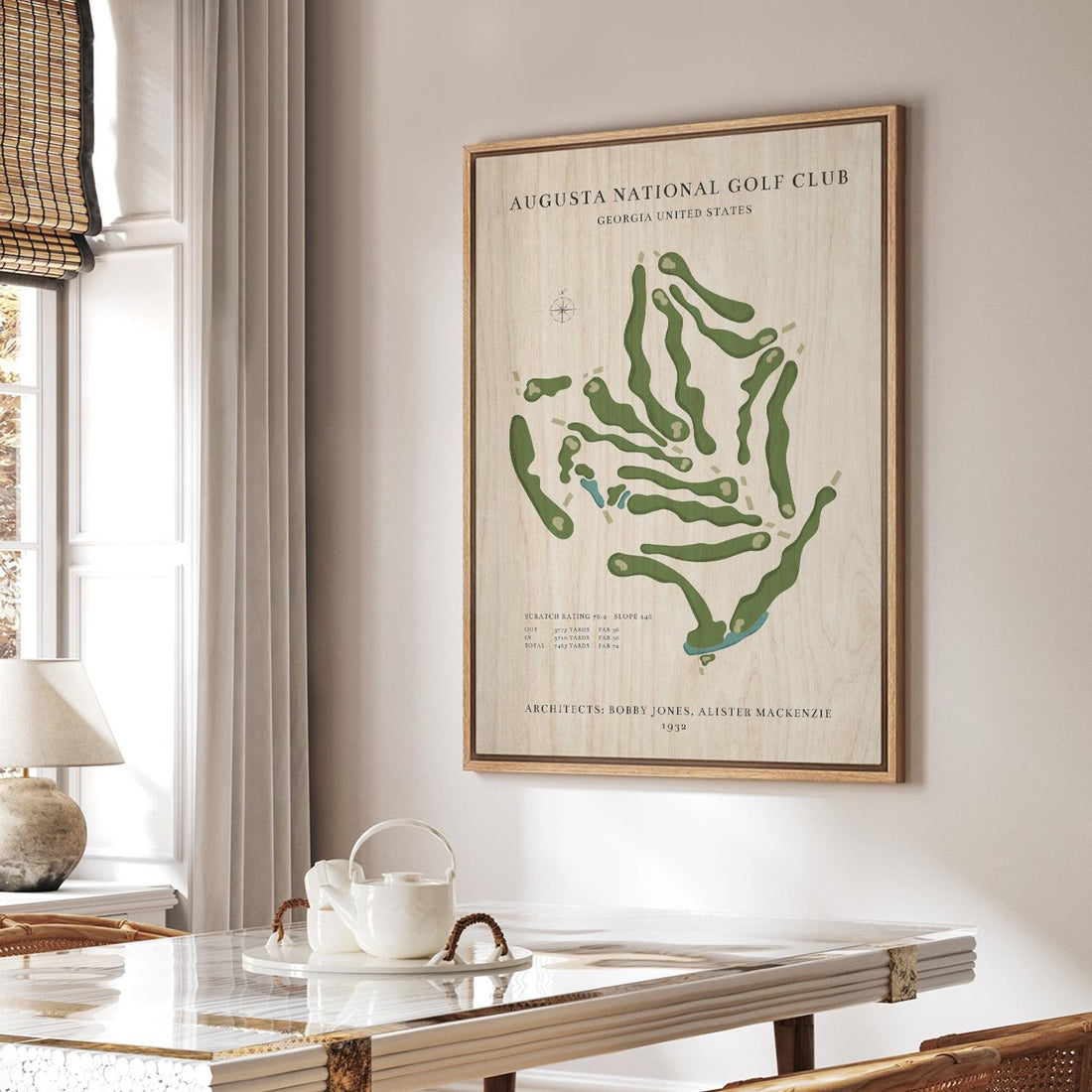 Augusta Golf Club Canvas, Gifts For Golf Lovers, Golf Decor