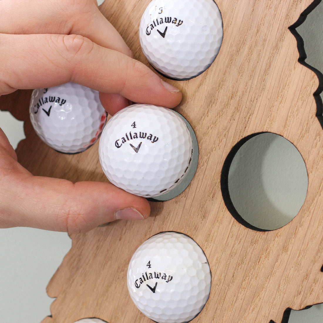 British Golf Ball Collector Wall Art, Hole In One Display Case, Golf Ball Display, Golfer Gift