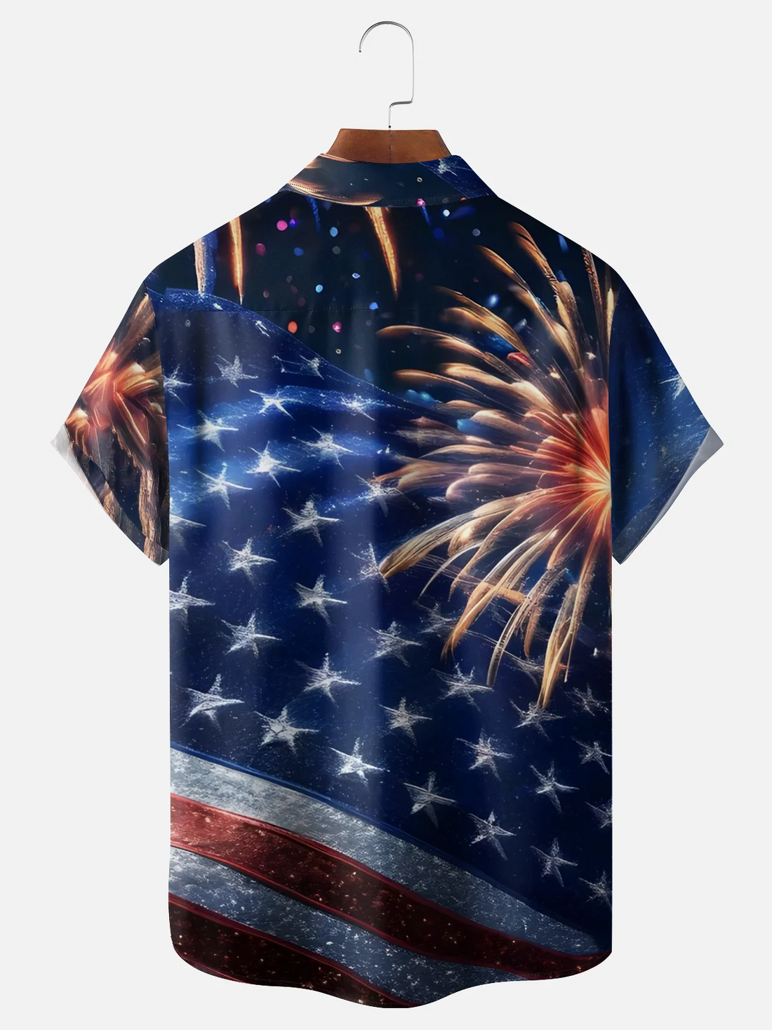 Bigfoot American Flag Independence Day Hawaiian Golf Shirt, 250th Anniversary Tropical Vibe Men's Golf Shirt