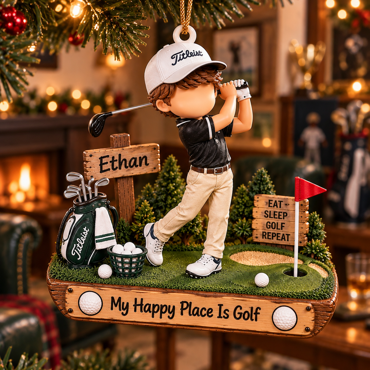 Ethan - My Happy Place Is Golf Black